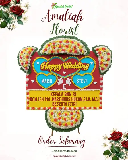Papan Bunga Pernikahan Kumitir
